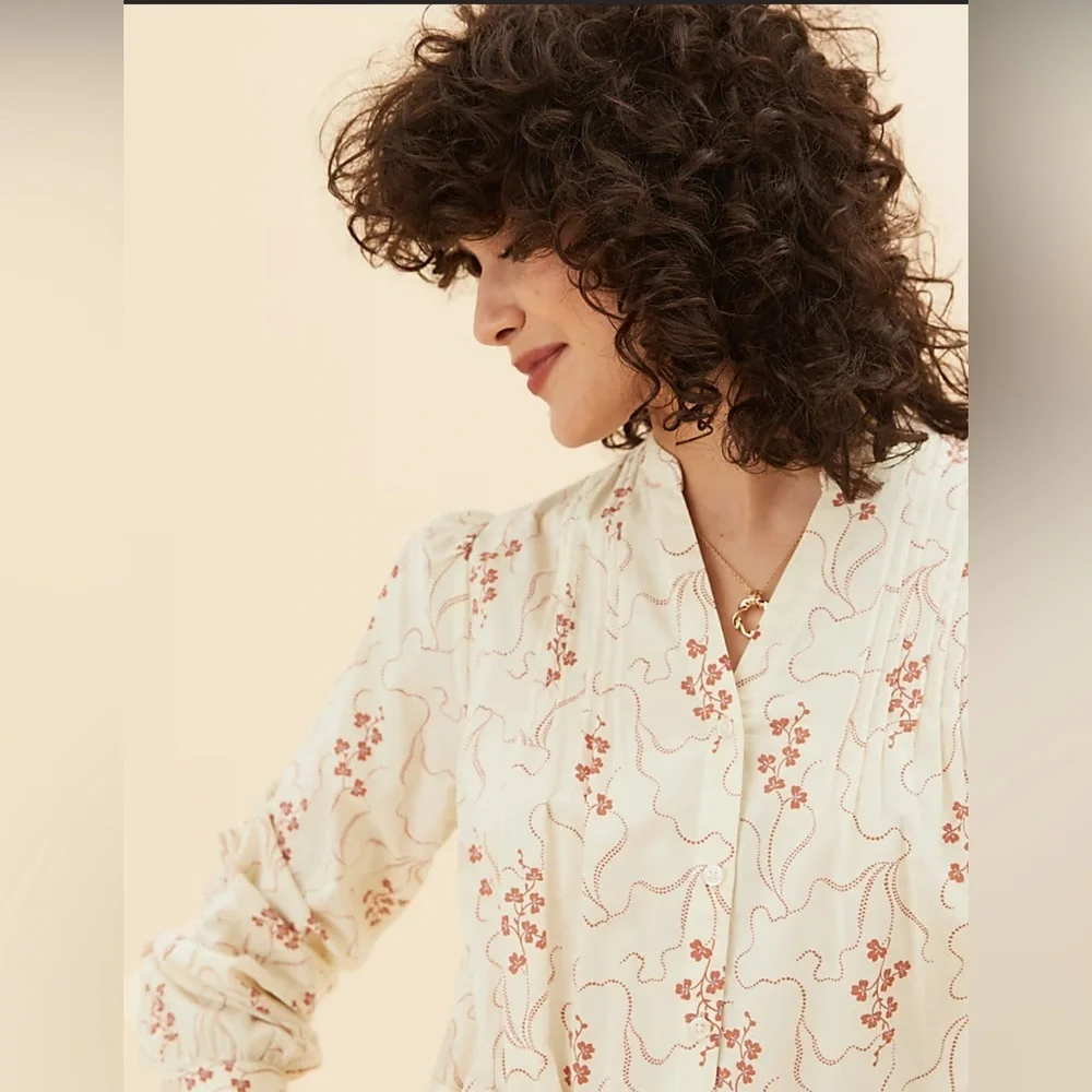 PER UNA - Pure Cotton Floral Midaxi Shirt Dress sz 16 R - Picture 3 of 7